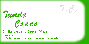 tunde csecs business card